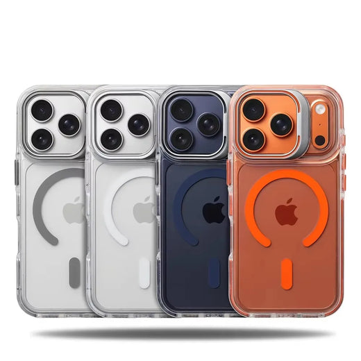 Luxury Clear MagSafe Case with Camera Stand for iPhone